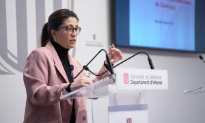 La directora general d’Administració de Seguretat, Sònia Andolz, durant la presentació de l'Enquesta.