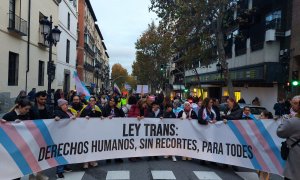 10/12/2022 Centenares de personas se manifiestan en Madrid contra las enmiendas del PSOE a la ley trans en una protesta que se ha extendido a una veintena de ciudades