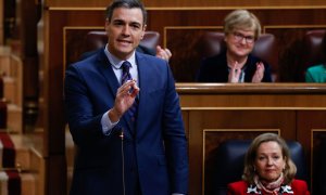 21/12/2022.- El presidente del Gobierno, Pedro Sánchez, interviene durante la sesión de control celebrada, este miércoles, en el Congreso de los Diputados. EFE/ Juan Carlos Hidalgo