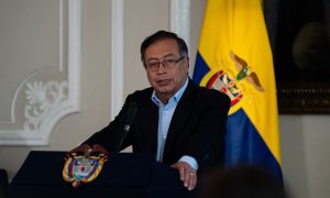 El presidente de Colombia, Gustavo Petro, durante una alocución pública, a 4 de enero de 2023.