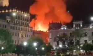 Lima arde tras la manifestación contra el Gobierno de Dina Boluarte