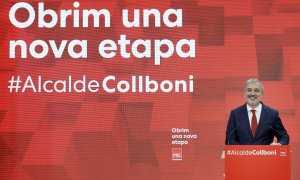 El primer teniente de alcalde del Ayuntamiento de Barcelona, el socialista Jaume Collboni, durante la rueda de prensa que ha ofrecido este lunes 23 de enero de 2023.