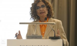 La ministra de Hacienda, María Jesús Montero, participa en un en un desayuno informativo organizado por la Cadena Ser en Málaga, a 27 de enero de 2023