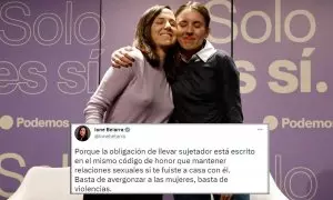 Ione Belarra, ante los arranques de testosterona de la derecha por no usar sujetador: 