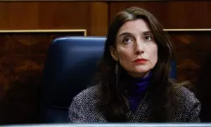 La ministra de Justicia, Pilar Llop, durante la sesión de control al Gobierno este miércoles en el Congreso