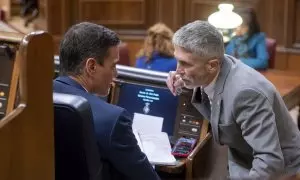 14/02/2022. Pedro Sánchez y Fernando Grande-Marlaska en el Congreso de los Diputados, a 24 de enero de 2023.