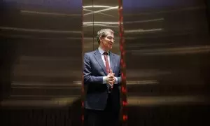 14/02/2023.- El presidente del PP, Alberto Núñez Feijóo, a su llegada al foro de conversación de ‘El Debate’, en el Hotel Four Seasons en Madrid. Durante la tercera edición de ‘El Debate con…’, Alfonso Rueda ha hablado del año electoral, el desafío de man