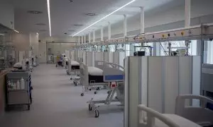 El nuevo espacio polivalente del Hospital Moisès Broggi, a 20 de abril de 2021, en Sant Joan Despí, Barcelona, Catalunya.