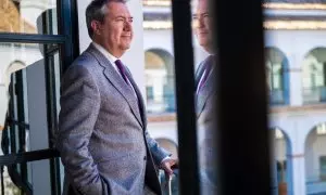 Juan Espadas, secretario general del PSOE de Andalucía, en el Parlamento autonómico.