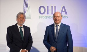El presidente de OHLA, Luis Amodio, y el consejero delegado de la constructora, José Antonio Fernández Gallar.