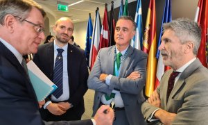 El ministro de Interior, Fernando Grande-Marlaska, visita la sede de Frontex.