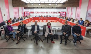 Imagen de la Comisión Ejecutiva Federal del PSOE celebrada este lunes en Ferraz.