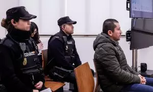 Jorge Ignacio Palma en el banquillo de los acusados durante el juicio del TSJCV a 21 de febrero de 2023 en Valencia