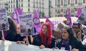 Cabecera de la manifestación estudiantil en Madrid, a 8 de marzo de 2023.