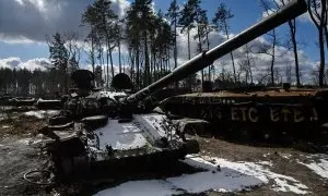 09/03/2023. Tanques rusos destruidos al sur de Kiev, a 6 de marzo de 2023.