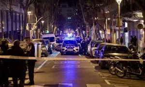 Imagen de archivo de varios agentes de los Mossos d'Esquadra, a 10 de febrero de 2023, en Barcelona.