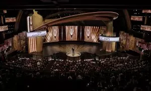 El actor Jimmy Kimmel, durante su intervención en la apertura de la ceremonia de los 95 Premios Oscar, en Hollywood. REUTERS/Carlos Barria