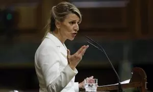 Yolanda Díaz impugna el discurso sin mujeres de Tamames y reivindica al Gobierno con nombres y apellidos