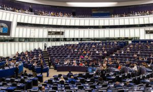 Imagen de una sesión plenaria del Parlamento Europeo, a 13 de septiembre de 2022.