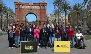 26/03/2023 - Els integrants de la candidatura d'ERC a Barcelona, que lidera Ernest Maragall.
