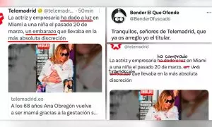 El esperpéntico tuit sobre Ana Obregón que Telemadrid ha tenido que borrar: "TeleAyuso blanqueando la compra de bebés. Te tienes que reír"