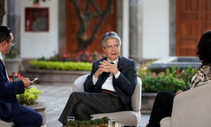 El presidente de Ecuador, Guillermo Lasso, durante una entrevista en el Palacio de Carondelet, en Quito, en una imagen de archivo