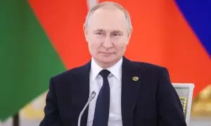 El presidente Vladimir Putin en la reunión del Consejo Supremo de Estado de la Unión de Rusia y Bielorrusia en Moscú