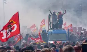 Protestas en Marsella (Francia) contra la reforma de las pensiones.