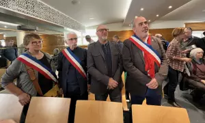 18-4-2023 L'alcalde d'Elna, Nicolàs Garcia, a la dreta durant el judici a Montpeller