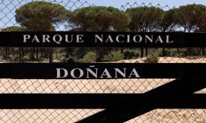 Vista de la puerta principal del Parque Nacional de Doñana.