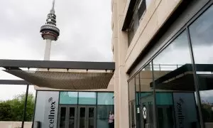 Sede del operador de infraestructuras de telecomunicaciones Cellnex, en Madrid, junto a la torre 'Torrespana' (también conocida como el 'Pirulí'). REUTERS/Susana Vera