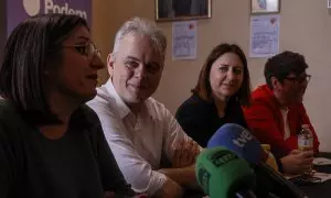 Rueda de prensa de Podem y Esquerra Unida para anunciar acuerdos para el 28M.