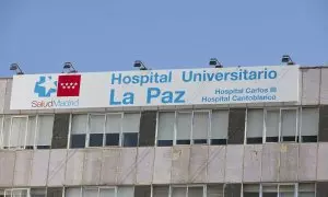 Fachada del Hospital Universitario La Paz, a 24 de julio de 2022, en Madrid (España).