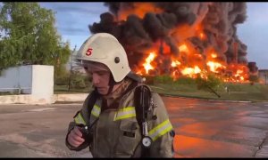 Arde un almacén de combustible en Crimea tras un ataque con dron
