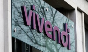 El logo del grupo galo de medios Vivendi, en sus oficinas en París. REUTERS/Violeta Santos Moura
