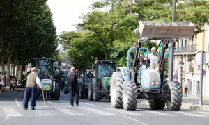 9-5-2023 Tractorada d'UP arribant a la subdelegació del Govern espanyol a Lleida