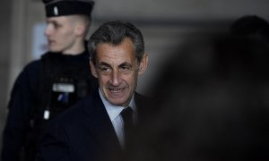 Nicolas Sarkozy, a su llegada a un juzgado de París, en una imagen tomada en diciembre de 2023