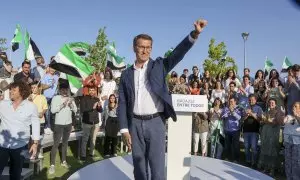 Feijóo enciende el modo Rajoy y ahora cortocircuita en Badajoz: "Percibo ilusión cada vez que vengo a Andalucía"