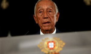 El presidente de Portugal, Marcelo Rebelo de Sousa, se dirige a la nación desde el Palacio de Belém, en Lisboa, a 4 de mayo de 2023