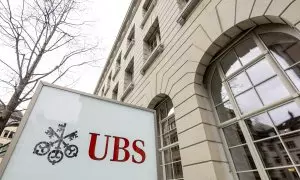 El logo del banco suizo UBS,en Zurich. REUTERS/Denis Balibouse