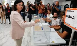 La candidata del PSOE a la alcaldía de Las Palmas de Gran Canaria, Carolina Darias.