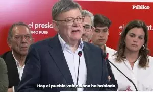 Ximo Puig, tras perder la presidencia de la Generalitat. "Espero que la sociedad valenciana no caiga en la división ni en las trincheras"