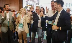 30/05/2023 - Xavier Trias, líder de Junts en Barcelona, celebra los resultados de las elecciones municipales, en Barcelona a 28 de mayo.