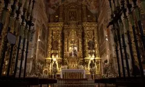 Imagen del interior del monasterio del Cristo de la Victoria, en Serradilla (Cáceres).