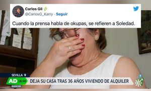 "Cuando hablan de ocupas se refieren a Soledad": el vídeo de una mujer a la que le rescinden su contrato de alquiler tras 36 años