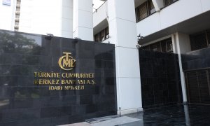Entrada de la sede del Banco Central de Turquía, en Ankaa AFP/Adem Altan