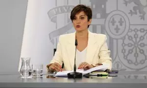 La portavoz del Gobierno y ministra de Política Territorial, Isabel Rodríguez, ofrece una rueda de prensa tras la reunión semanal del Consejo de Ministros, este martes, en el Palacio de la Moncloa