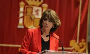 Dolores Delgado, asiste al acto de entrega de los XVI Premios del Observatorio contra la Violencia Doméstica y de Género, en la Sede del Consejo General del Poder Judicial, Madrid (España)
