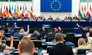 Votació del ple del Parlament Europeu a Estrasburg