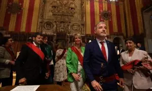 17/06/2023 - Jaume Collboni, en una imatge del ple d'investidura de l'Ajuntament de Barcelona, celebrat dissabte.